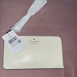 Kate Spade Cream Textured Clutch